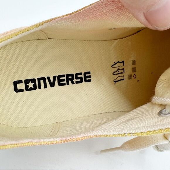Customized Ombré Orange Yellow Converse All Star Low-Top Unisex Sneakers M4 W6 - Picture 8 of 15